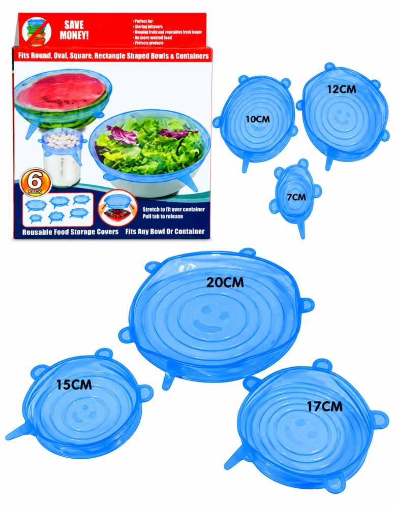 Tapas de silicona Alimentos 6 Piezas