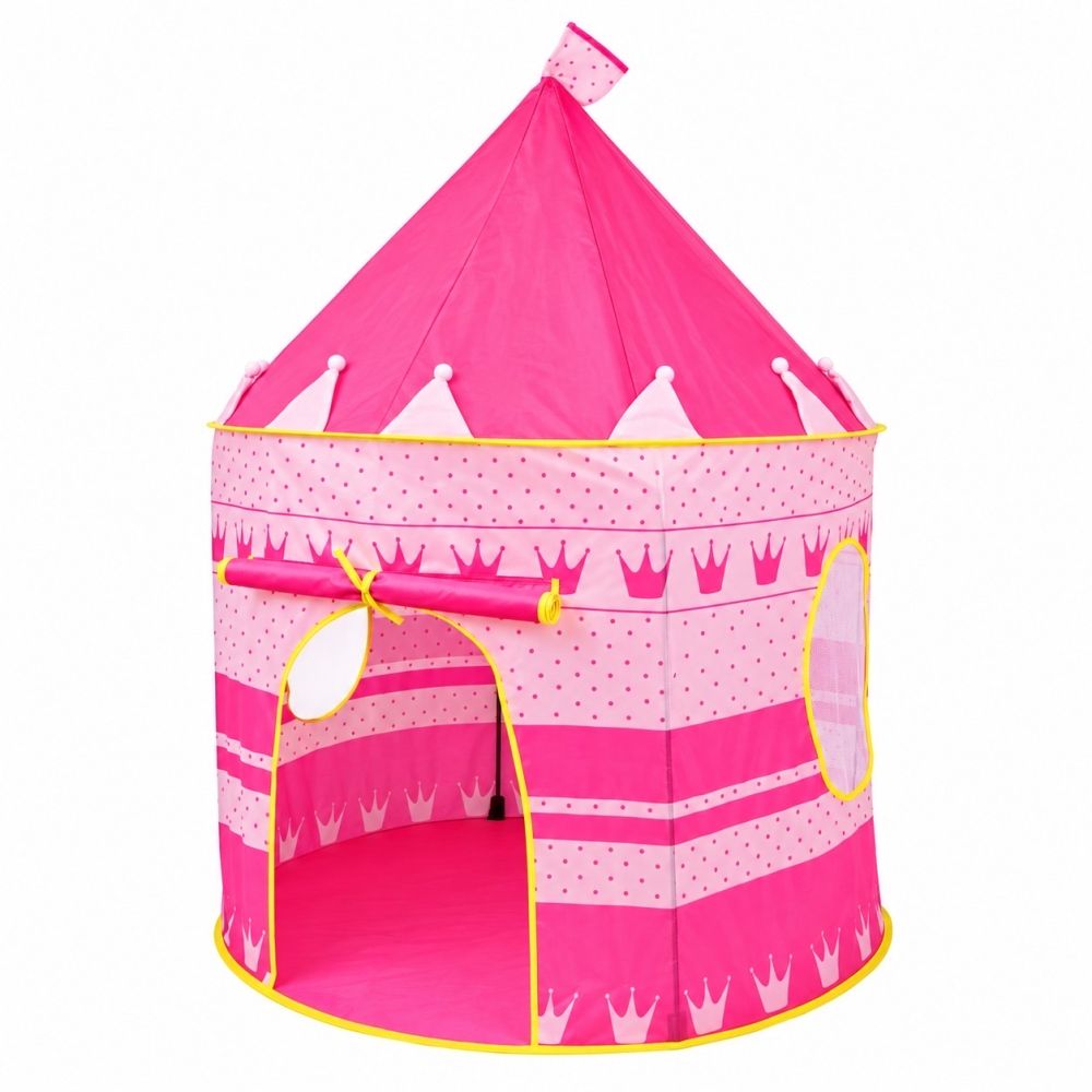 Carpa infantil tipo castillo rosa