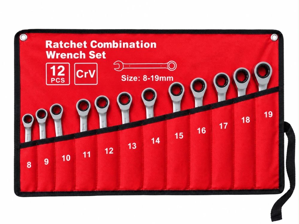 Juego de llaves con rache 12 piezas