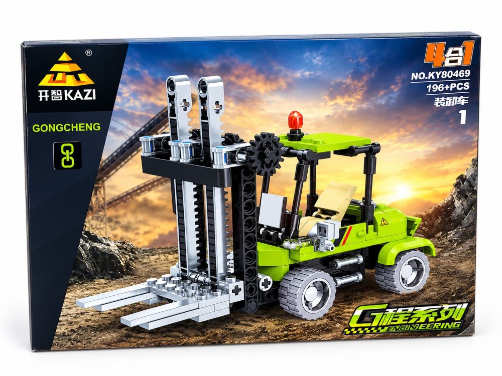 carro construcción de montacargas lego 🧩