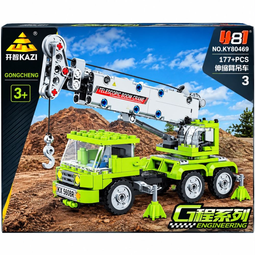 carro de construcción 🏗️ Grúa Telescópica de Legos