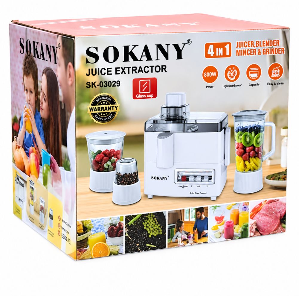 Extractor de jugos 4 en 1 SOKANY