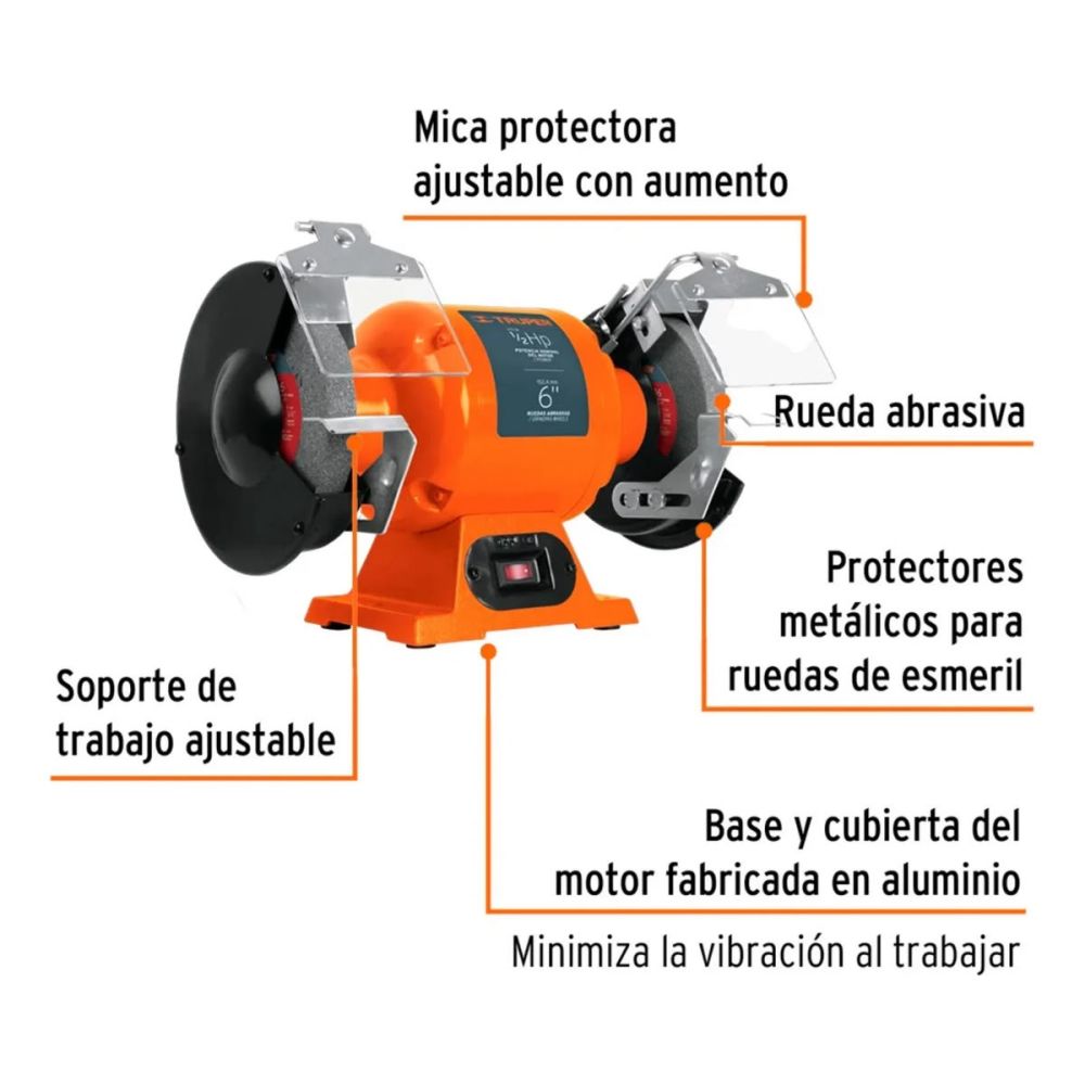  Amoladora Esmeril Banco De 6 Pulgadas