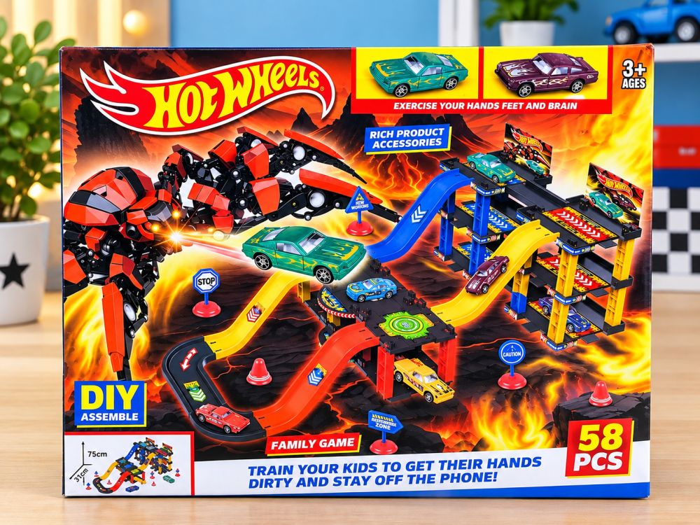 Pista de carreras para armar Hot Wheels