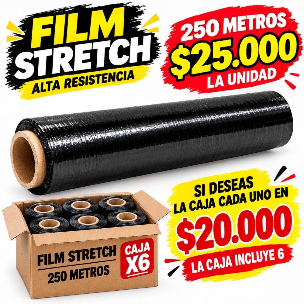 Film Stretch 250 metros Alta Resistencia
