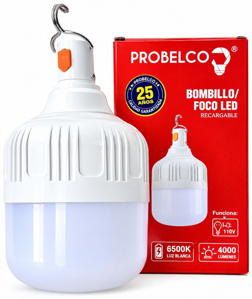 Bombillo foco LED recargable PROBELCO 50W