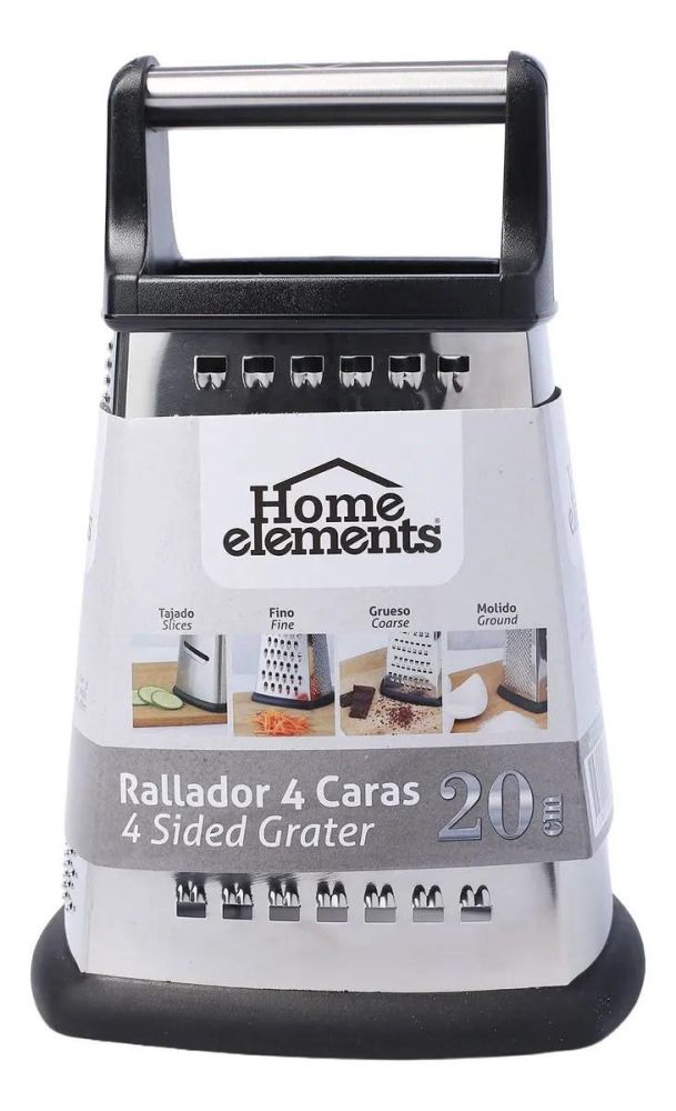 Rallador 4 caras de 20 cm Home elements