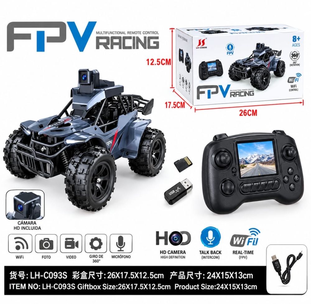 Carro todoterreno a control remoto FPV