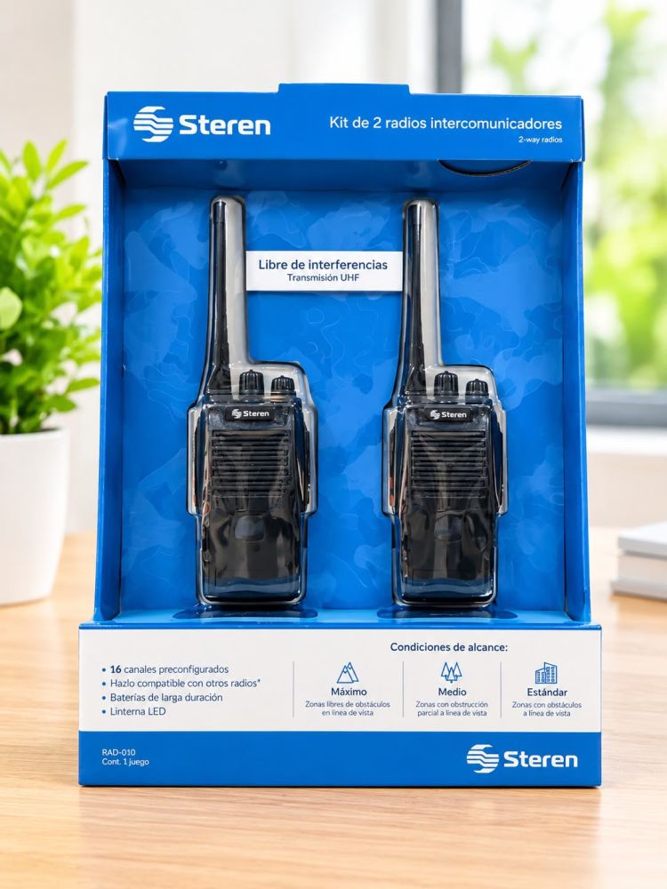 Kit de 2 radios intercomunicadores Steren