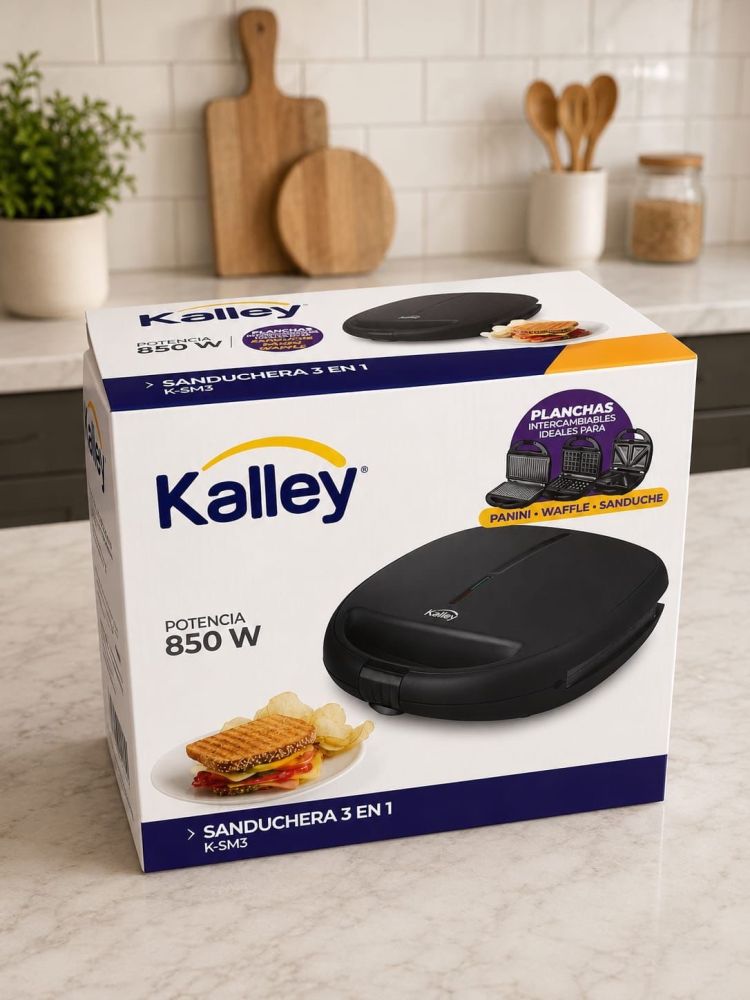 Sanduchera 3 en 1 Kalley