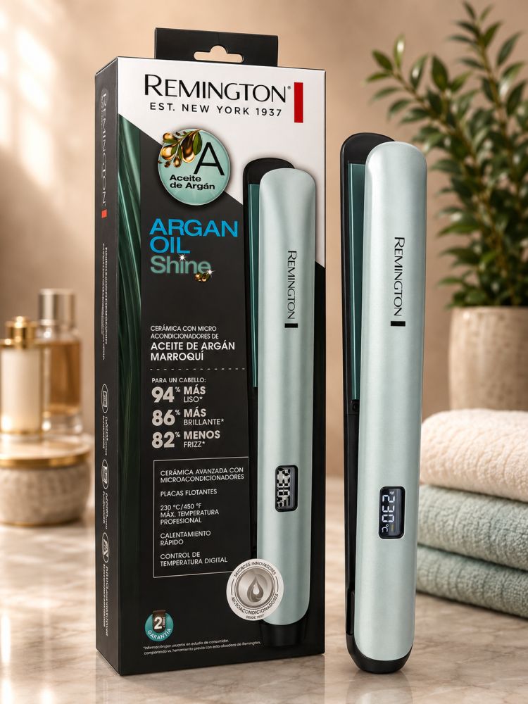 Plancha alisadora Argan Oil Shine Remington Original