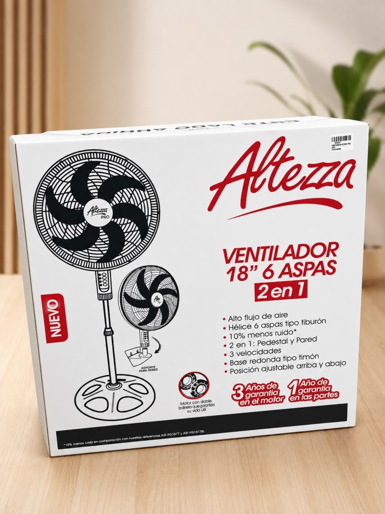 Ventilador 18 pulgadas 6 aspas 2 en 1 Altezza