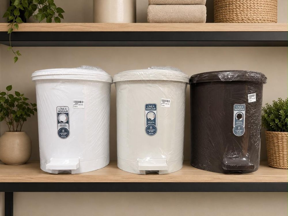 papelera de basura con pedal linea hogar #13