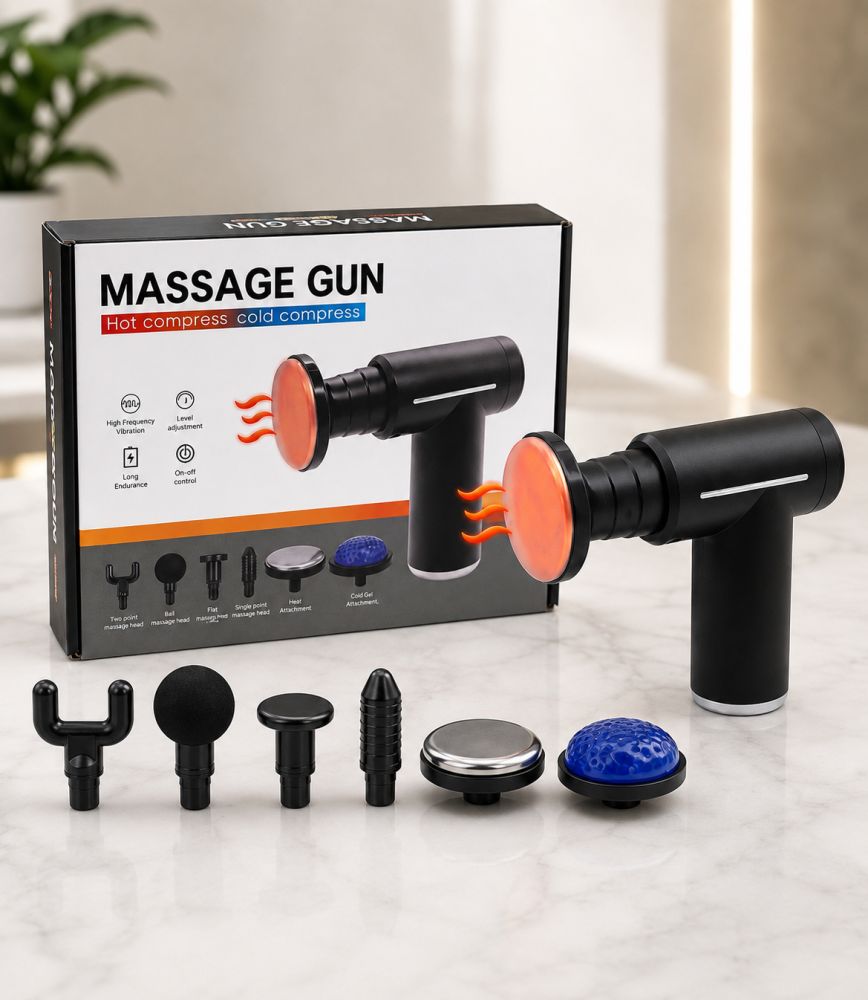 Pistola de masaje con compresa caliente y fría