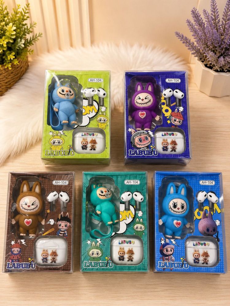 Audifonos con figura Labubu