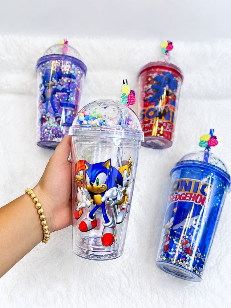Vaso con popote Sonic
