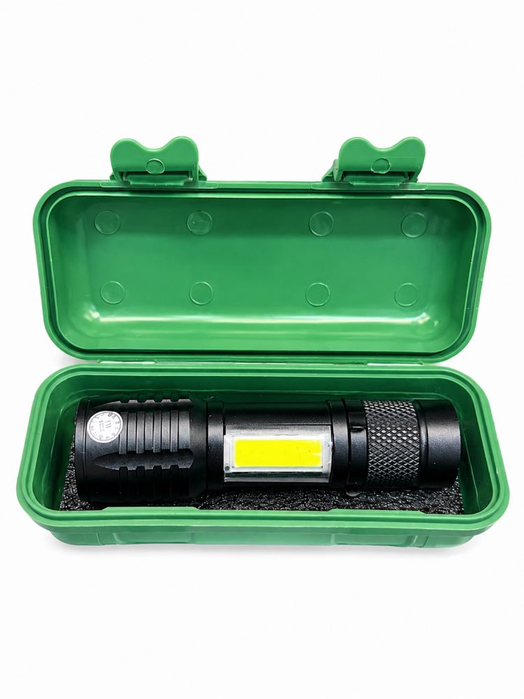 Linterna LED recargable con luz COB