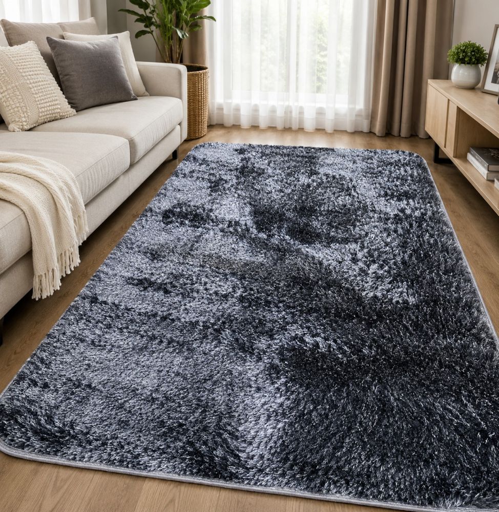 Alfombra de Peluche Gris