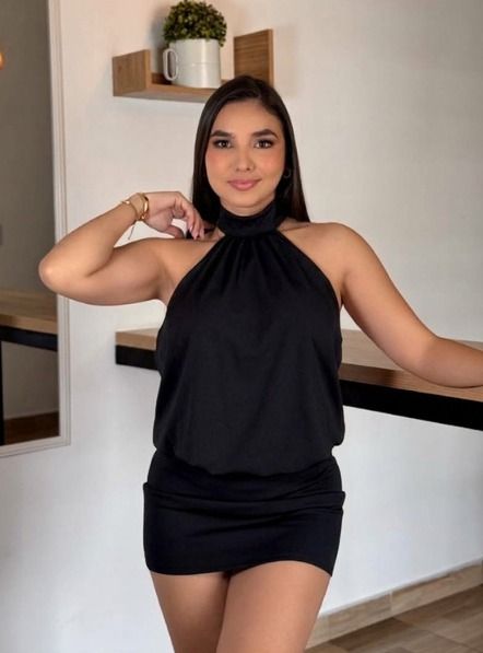 Vestido Negro Globo