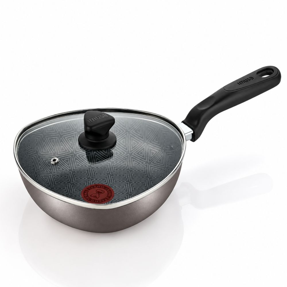 Sartén Wok con tapa de vidrio 30cm MUSA