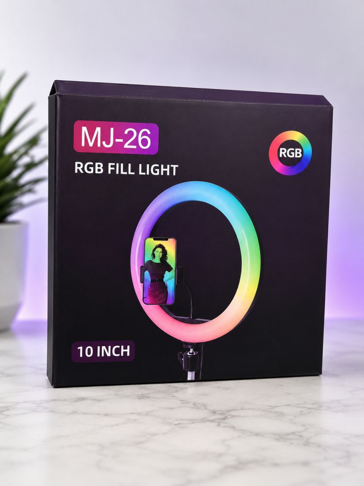 Aro de luz RGB MJ-26cm  de 10 pulgadas