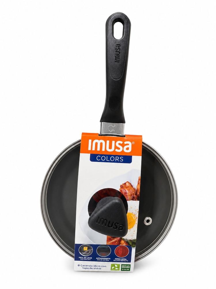 Cacerola 16 cm con tapa de vidrio Imusa