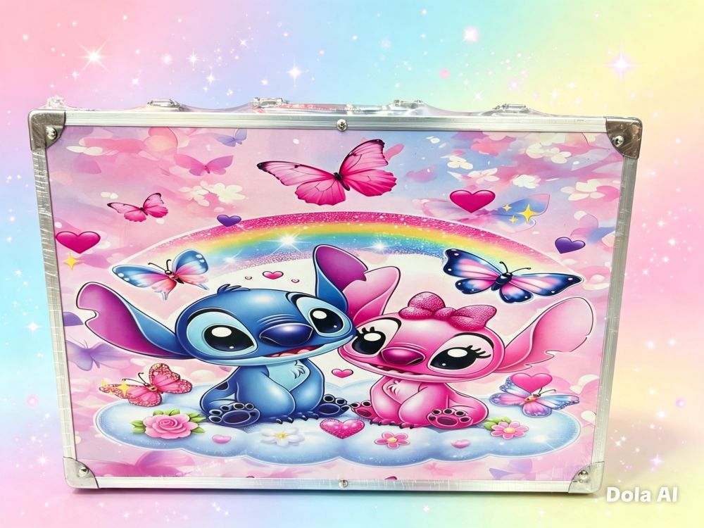 Set de maleta de arte Stitch y Angel
