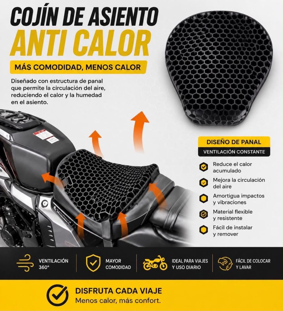 Cojín Gel  para Moto