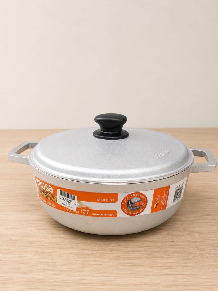 Caldero de aluminio imusa #7 / 26 cm  4.5 litros