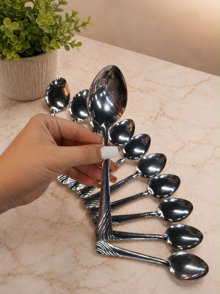 Juego de cucharas de acero inoxidable x12