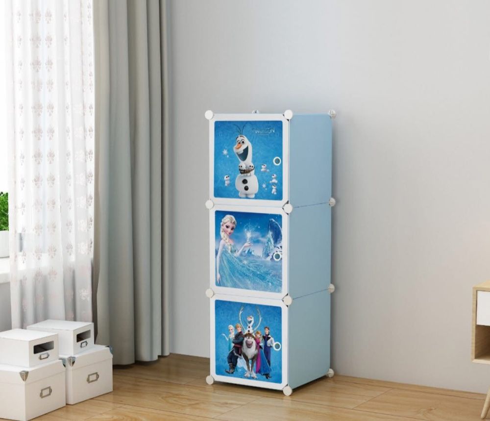Organizador infantil de 3 cubos frozen