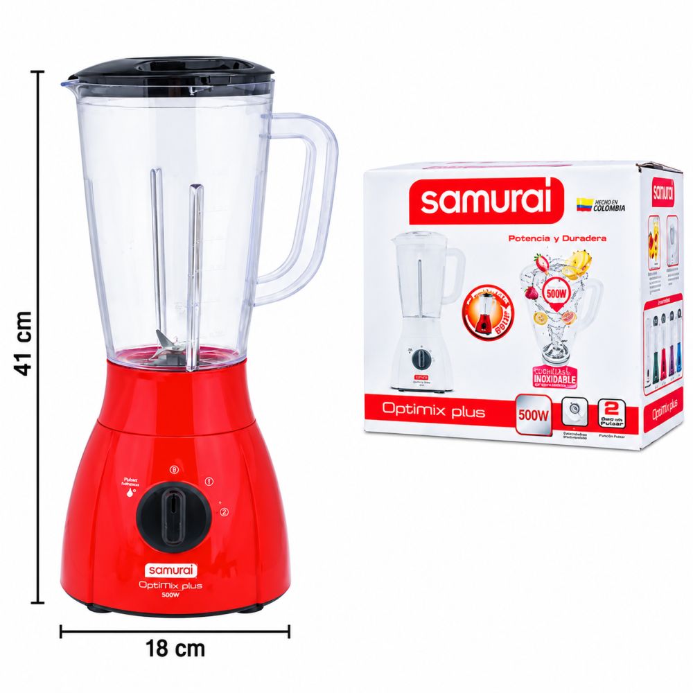 Licuadora Samurai Optimix Plus roja