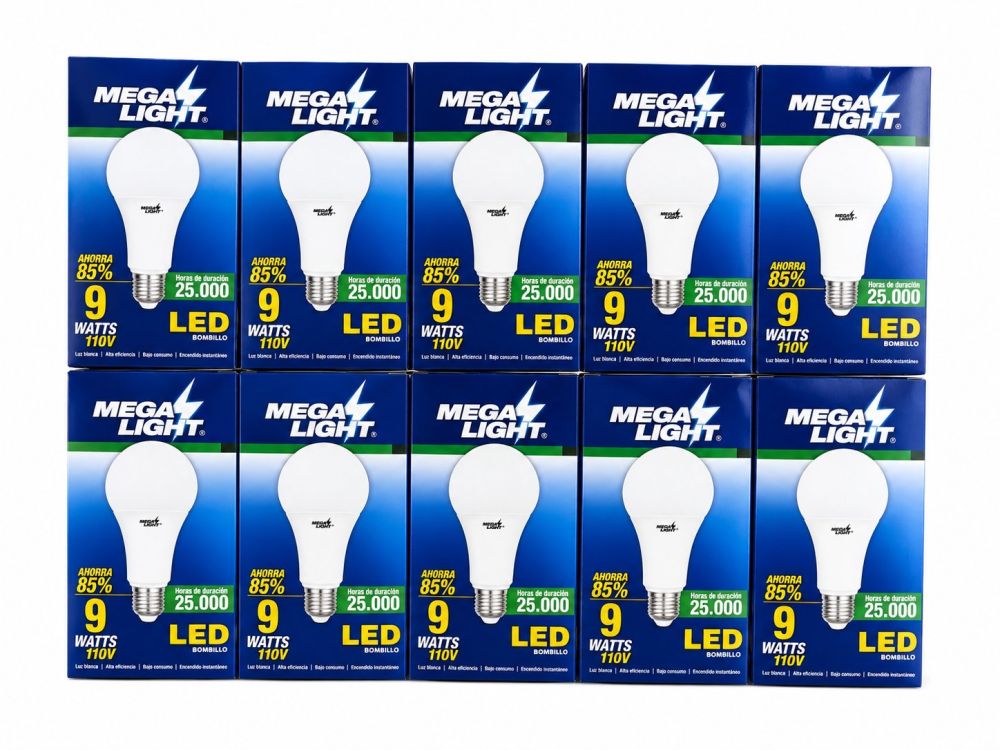 juego de bombillos LED 9 W 110 V Mega Light  10 undades