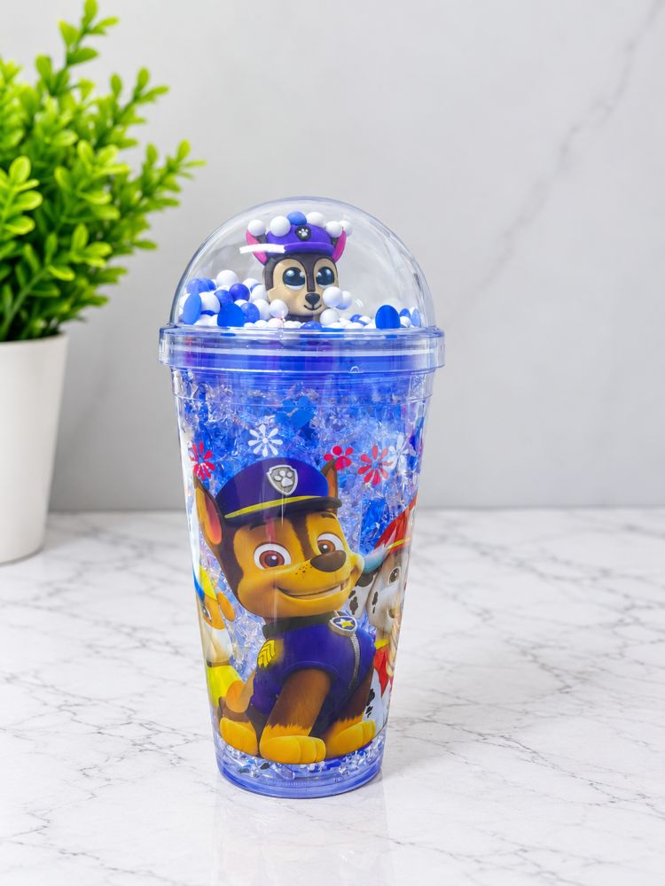 Vaso infantil con tapa domo Patrulla Canina