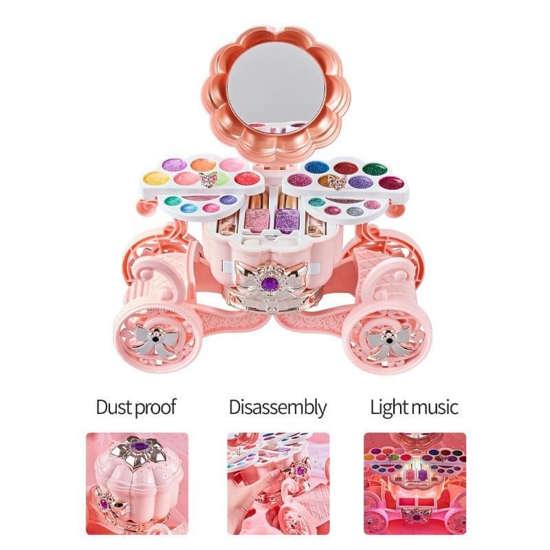 Set de maquillaje infantil tipo carruaje