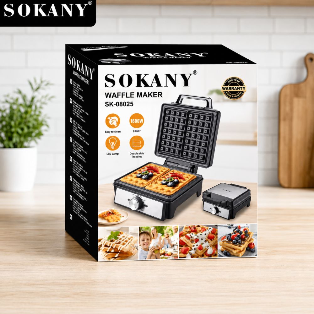 Wafflera eléctrica Sokany