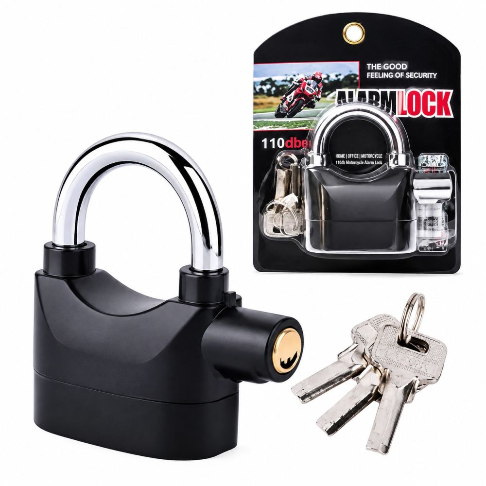 Candado de alarma para motocicleta