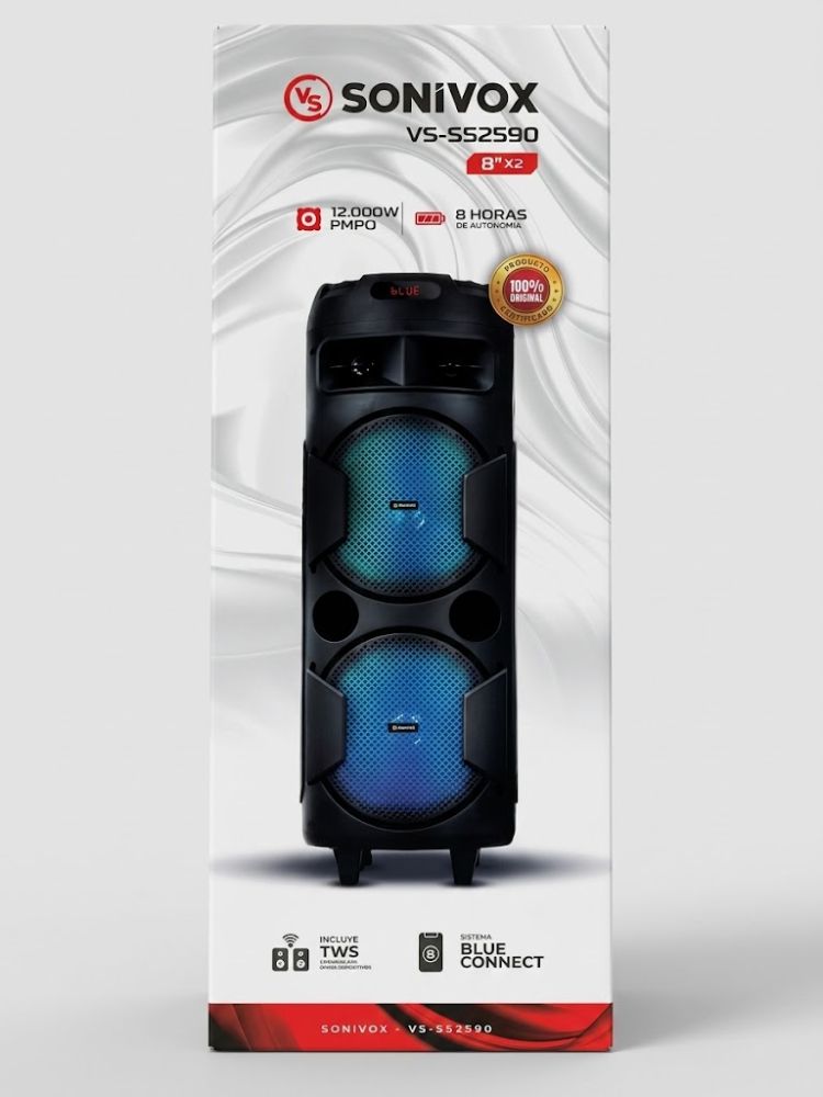Parlante Sonivox 2590  8¨ x2 pulgadas