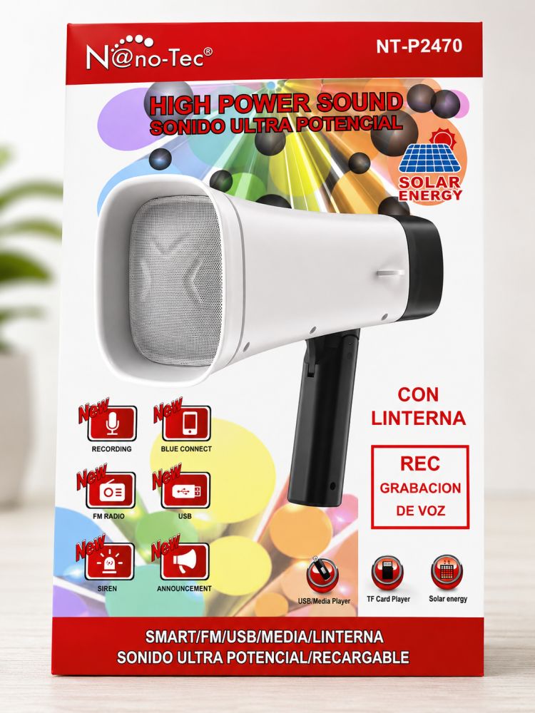 Megáfono recargable Nano-Tec