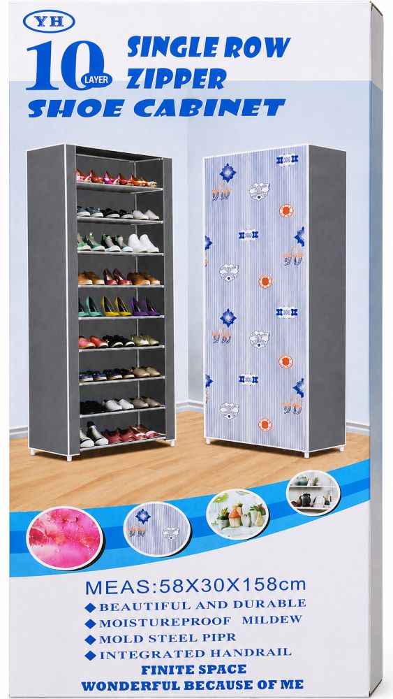 Zapatero de 10 niveles YH gris