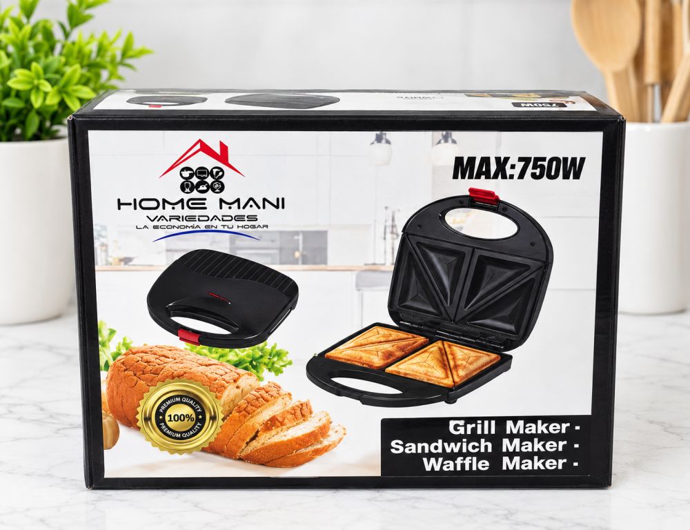 Sandwichera maker 3 en 1 Home Mani 750 W