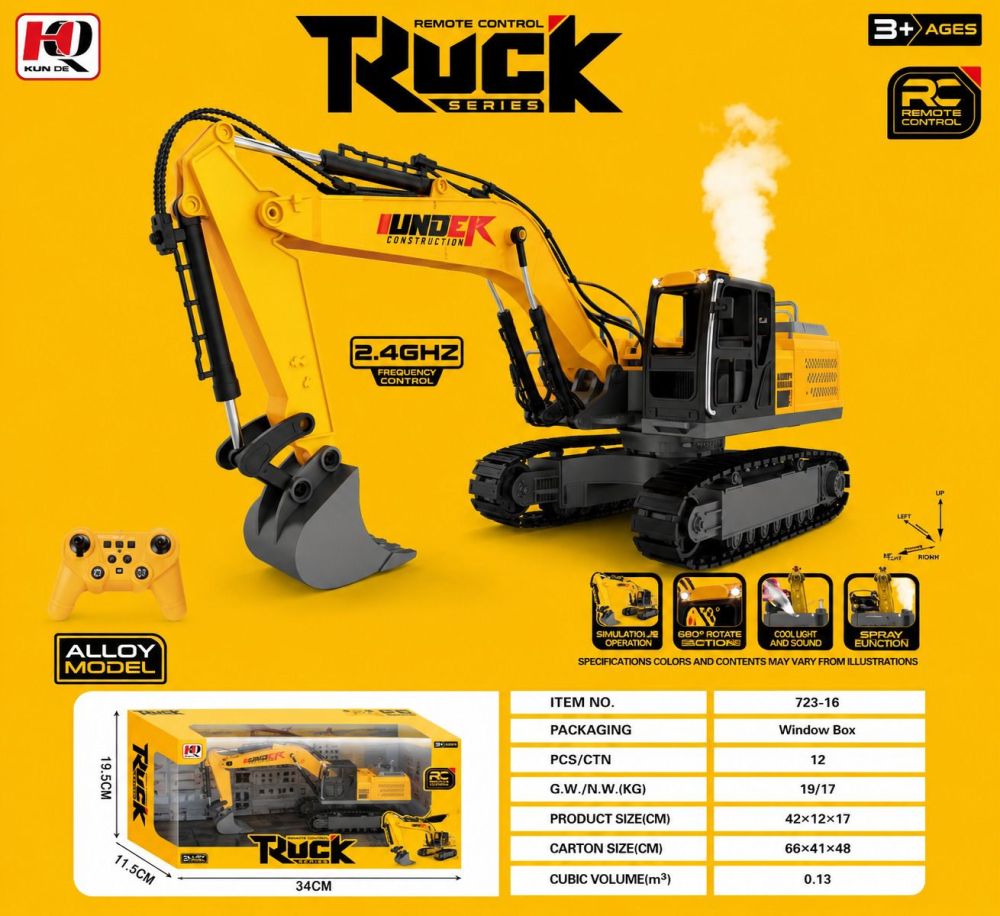Excavadora a control remoto Kun De