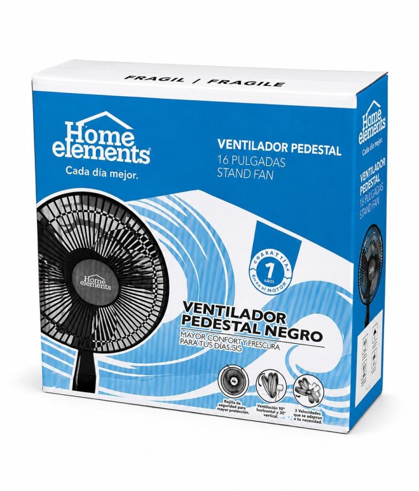 Ventilador pedestal 16 pulgadas Home elements