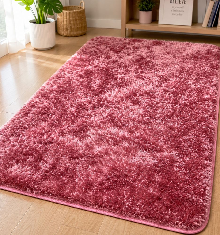 Alfombra de Peluche Rosada 