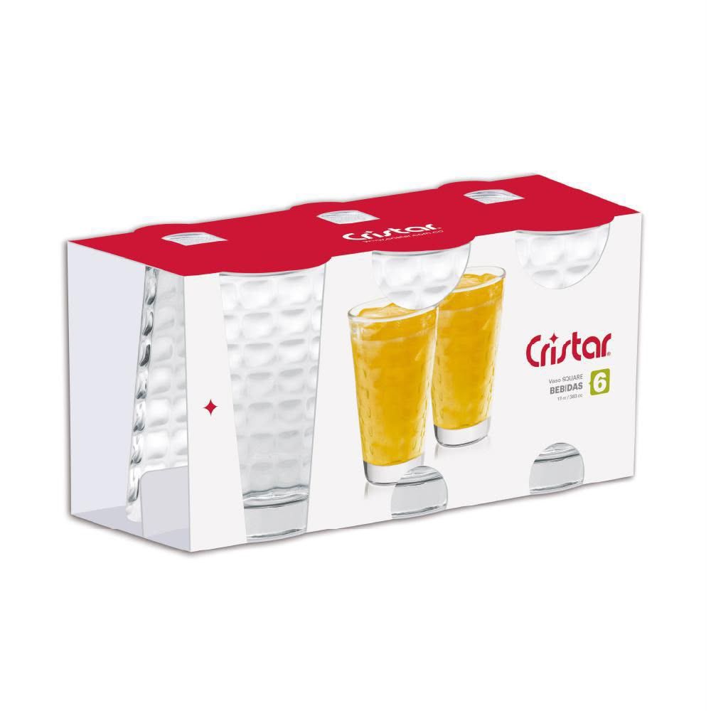 Vasos Square para bebidas Cristar