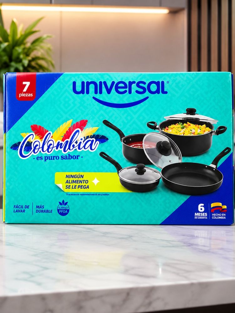 Batería de cocina de 7 piezas Universal