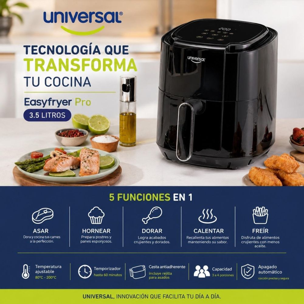 Freidora de aire 3.5 litros Easyfryer Pro Universal