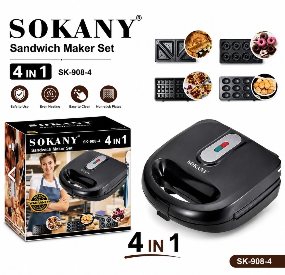 Sandwichera 4 en 1 SOKANY