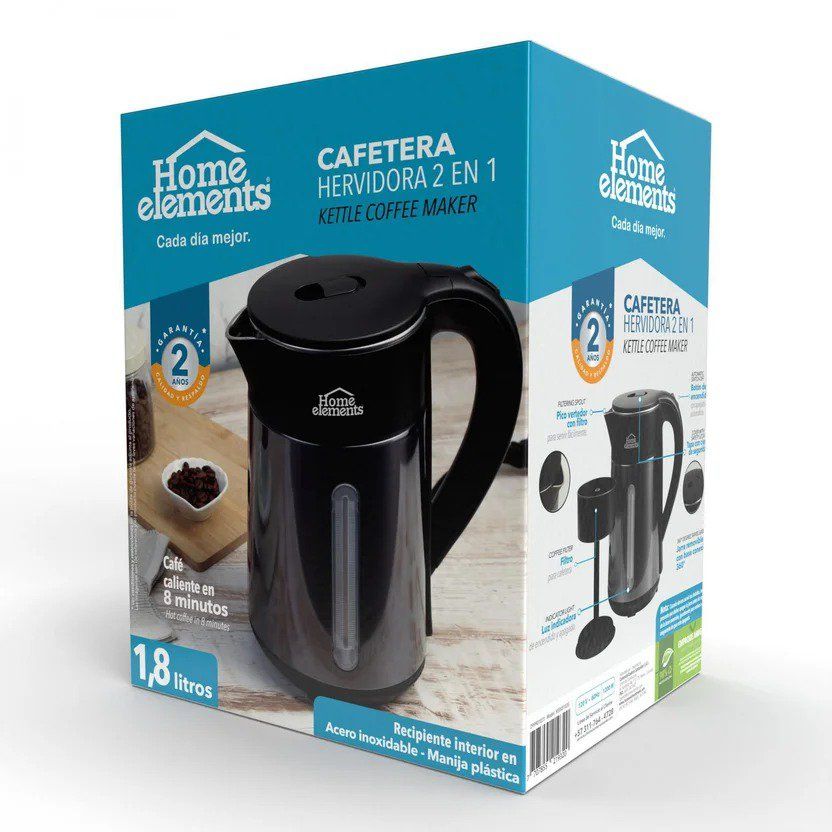 Cafetera hervidora 2 en 1 Home elements
