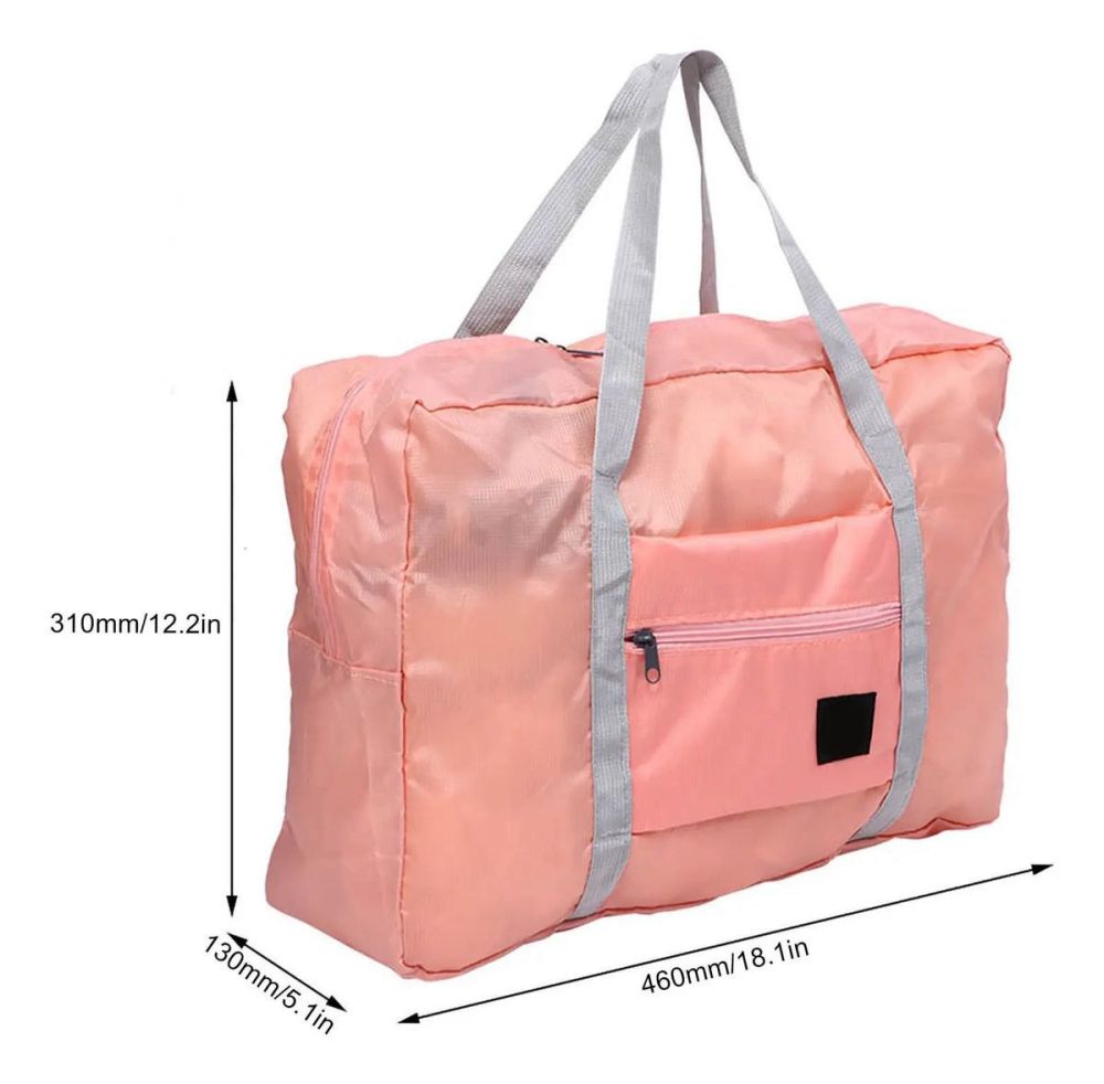 Bolsa de viaje plegable rosa